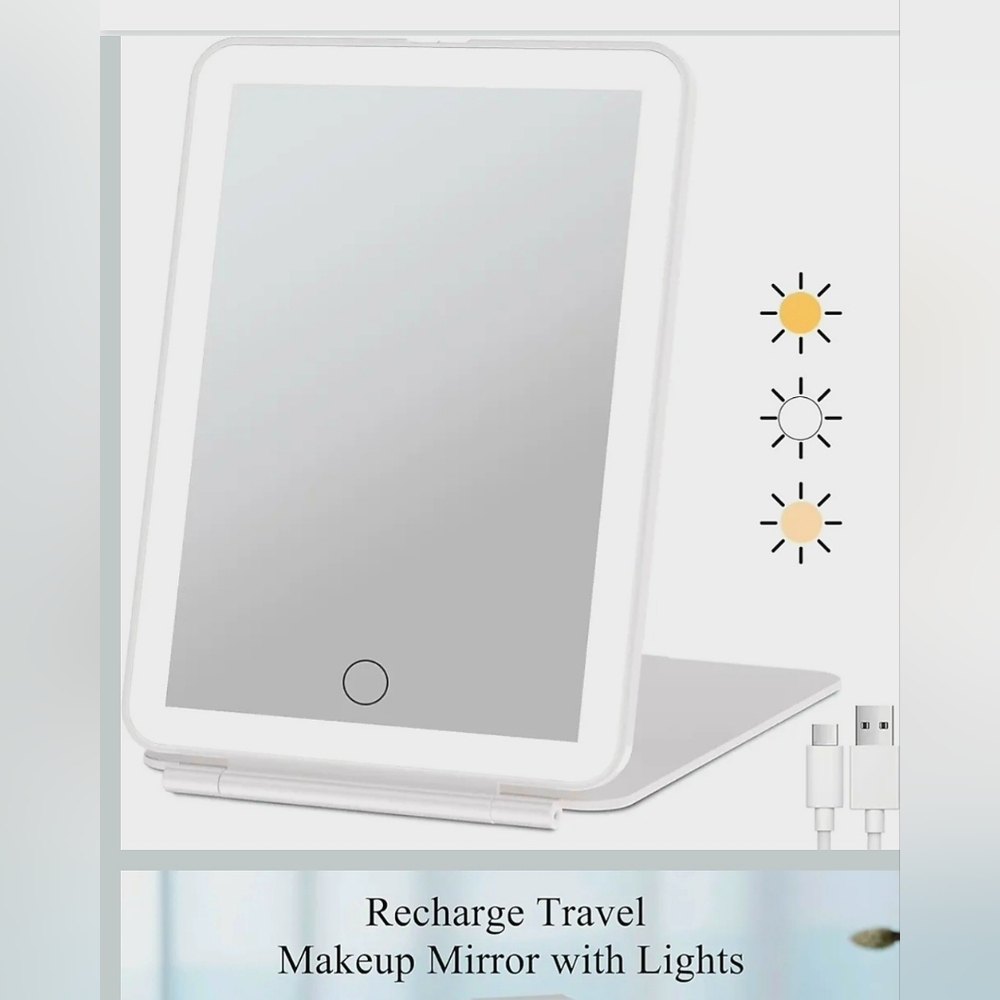LED Makeup Travel Mirror with Lights - Vanity Girl Hollywood by Maxine